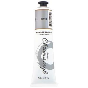 Chromacryl Acrylic Paint 75ml Tube - Silver