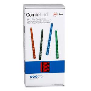 GBC Binding Comb 12mm, Red, 21 Loop, Pack of 100