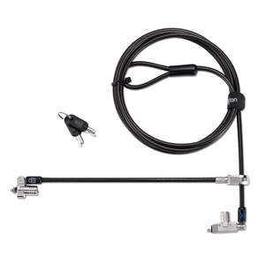 Kensington Slim N17 2.0 Dual Head Laptop Lock for Wedge Slots, Standard