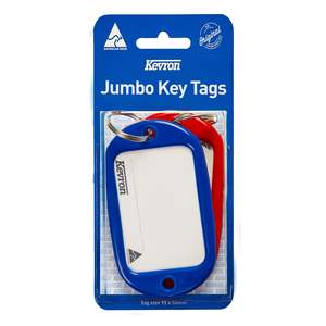 Kevron ID10 Jumbo Key Tags Assorted, Pack of 2 (ID10 PP2)
