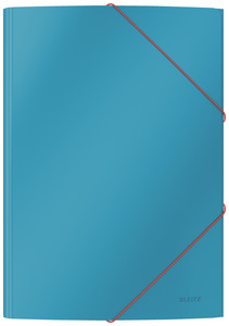 Leitz Cosy A4 Folder, 3 Flap, Elastic Closure, Blue