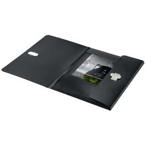 Leitz Recyclable Polypropylene 3 Flap A4 Folder, Black