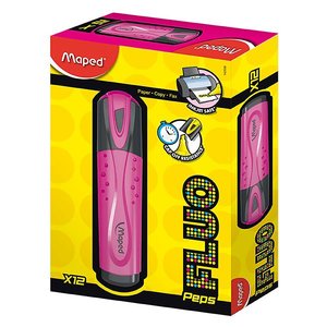 Maped FLUO'PEPS Highlighter Pink, Box of 10