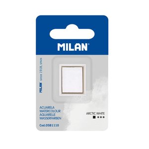 Milan Watercolour Paint Half Pan Refill, Arctic White
