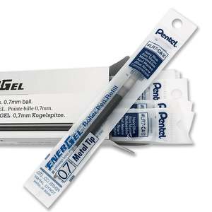 Pentel 0.7mm Gel Refill For Retractable Roller Pen - Navy (BL77) Pack of 12
