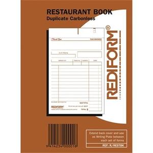 Rediform: Rediform Restaurant Book Duplicate
