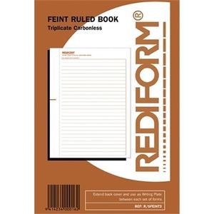 Rediform: Rediform A5 Ruled Book Triplicate