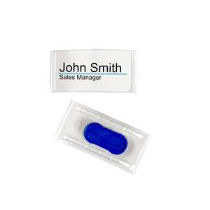 Rexel Magnetic Name Badge with Pin, 2's pack