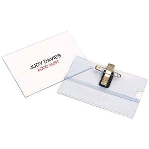 Rexel: Rexel ID Recycled Convention Card Holder with Pin, 50 Cards