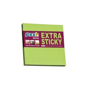 Stickn: Hopax Extra Sticky Notes 76 x 76mm Neon Green