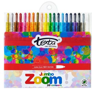 Texta Jumbo Zoom Crayons Pack of 20