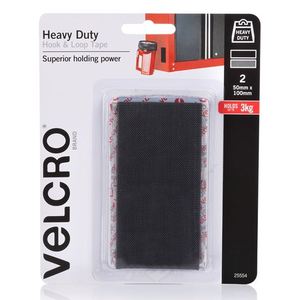 Velcro 50mm x 100mm Heavy Duty 2 Pack Hook & Loop Tape, Superior Holding Power U&hellip;