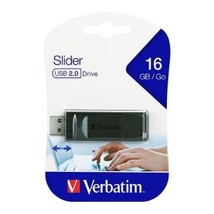 Verbatim: Verbatim Store'n'Go Slider USB 2.0 Flash Drive 16GB - Black