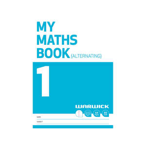 Warwick My Maths Book 1, 10mm Quad Alternating Pages, 317mm x 230mm