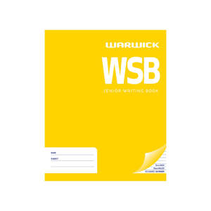 Warwick: Warwick Senior Writing WSB 40 Leaf Dashed 5mm Ruled 10mm, 255mm x 205mm