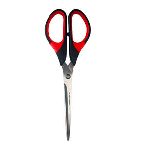 Warwick: Warwick 182mm Left & Right Handed Soft Grip Scissors, Black and Red