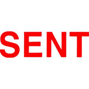 Xstamper: XStamper CX-BN 1567 SENT Self Inking Rubber Stamp, Red
