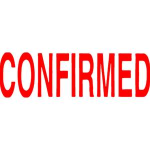 Xstamper: XStamper CX-BN 1543 CONFIRMED Self Inking Rubber Stamp, Red