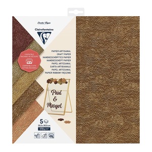 Clairefontaine: Clairefontaine Cutting Paper Craft 170g 30.5x30.5cm, Pack of 5
