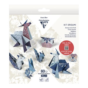 Clairefontaine: Clairefontaine Origami Kit Animals, 60 Sheets