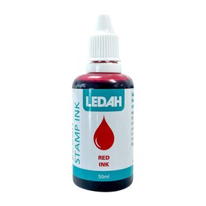 Ledah Stamp Ink 50ml, Red