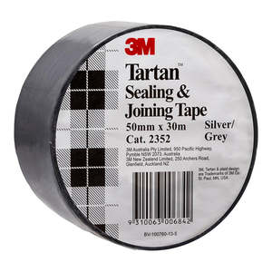 Scotch: 3M Tartan Seal and Join Tape, 50mm x 30mt, Silver (2352)