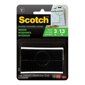 Scotch Fastener Indoor RF4731 19mmx76mm Black, Pack of 4