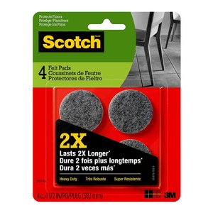 Scotch Heavy Duty Felt Pads, 3.8cm Round, Pack of 4 (SP871)