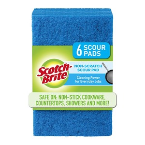 Scotch-Brite Non-Scratch Scouring Pad, Pack of 6