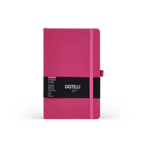 Castelli All Colour Ruled Notebook, Fuchsia, 130mm x 210mm