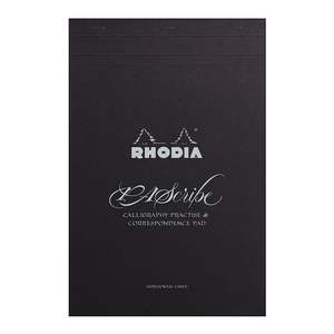 Rhodia: Rhodia PAScribe Calligraphy Carb'On Black Pad A4+ Lined