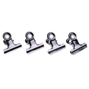 Esselte Bulldog Silver Chrome Letter Clip, 38mm, Pack of 72