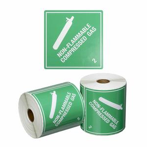 NON-FLAMMABLE COMPRESSED GAS 2 Printed Permanent Adhesive Label 99mm x 99mm x 50&hellip;