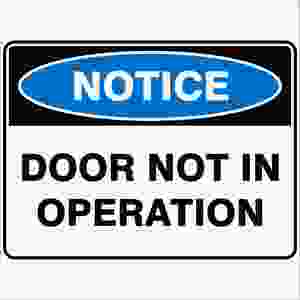 Products: Door Not In Operation - Discount Safety Signs New Zealand