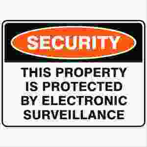 This Property Is Protected By Electronic Surveillance - Discount Safety Signs New Zealand