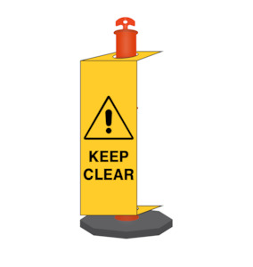 Keep Clear - Bollard Sign - Discount Safety Signs New Zealand