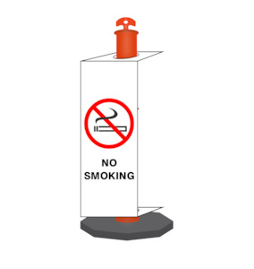 No Smoking - Bollard Sign - Discount Safety Signs New Zealand