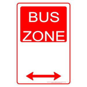 Products: Bus Zone Span Arrow - Discount Safety Signs New Zealand