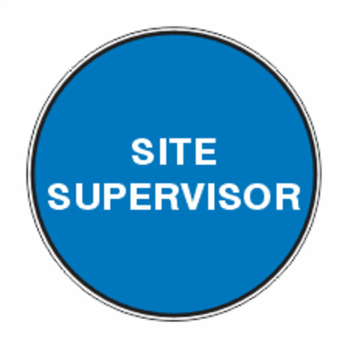 Hard Hat Stickers Site Supervisor - Discount Safety Signs New Zealand