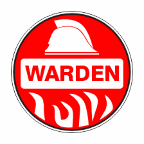 Hard Hat Stickers Warden - Discount Safety Signs New Zealand