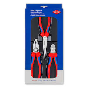 Knipex Hand Tools: Knipex 3pc Assembly Pack Plier Set - Combination / Diagonal and Needle Nose Pliers