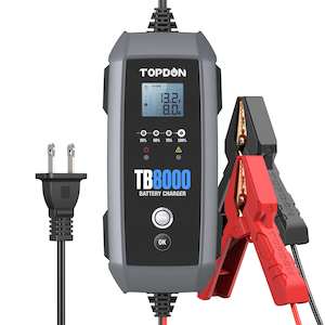 Battery Chargers: TOPDON TB8000 Intelligent Pulse AGM, Wet, Gel, 12 Volt 6V-12V, 8A-3A Battery Charger