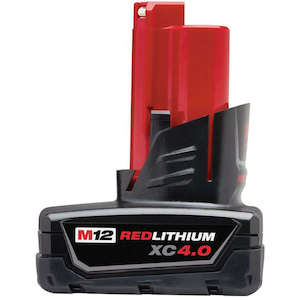 Milwaukee Tools: Milwaukee M12 4.0AH Battery REDLITHIUM XC