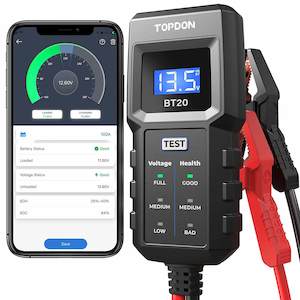 Diagnostic Scanners: TOPDON BT20 12V Battery Tester, Cranking, Charging Test With App