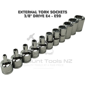 Socket Sets: Blue Point External Torx Sockets 3/8" Drive E4 - E20