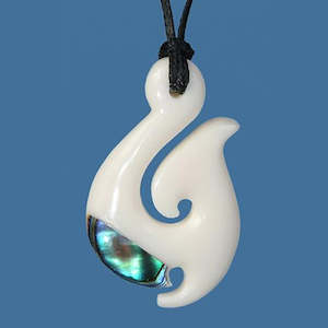 Bone Carvings: Bone Fish Hook Pendant