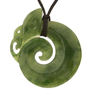Jade Manaia Koru Pendant