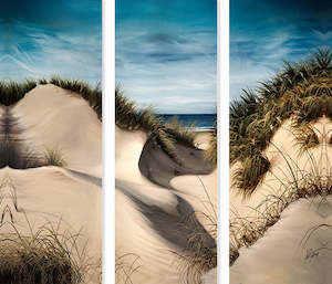 Tin Signs: Canvas Triptych Print Sand Dunes