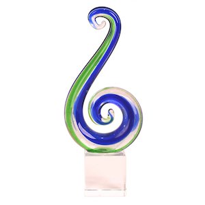 Mini Glass Ornaments: Glass Koru Tail Ornament