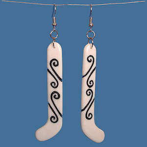 Bone Maori Drop Kapeu Earrings